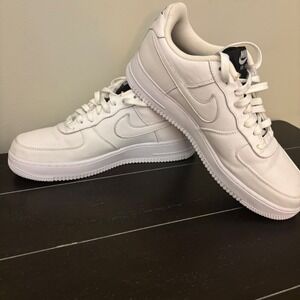 Nike Air Force 1 Low White Canvas with Leather Trim 10 US, 44‎ EUR